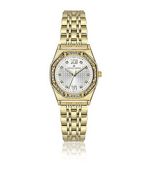 Дамски златист часовник с камъчета снимка