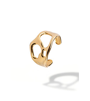 Пръстен с 18 каратово златно покритие снимка