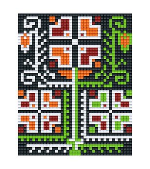 Мозайка с пиксели - Българска шевица, 40x50 пиксела - Ямболски мотив снимка