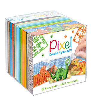 Комплект от 3 мозайки с пиксели Classic, Pixelhobby, Куб - Динозаври снимка