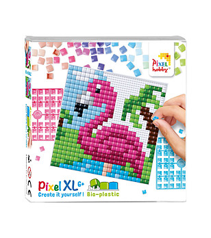 Мозайка с пиксели XL, Pixelhobby, 23x23 пиксела - Фламинго снимка