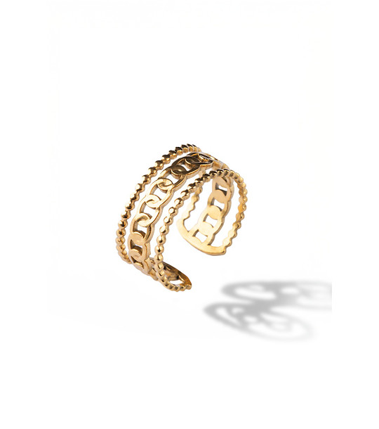 Дамски пръстен с покритие от злато снимка