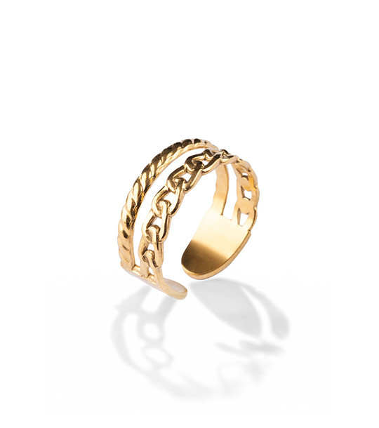 Позлатен дамски пръстен снимка