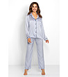 Дамска пижама в сив нюанс със сатениран ефект Classic Look Silver-0 снимка