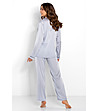 Дамска пижама в сив нюанс със сатениран ефект Classic Look Silver-1 снимка