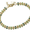 Ефектна позлатена дамска гривна със зелени детайли Helen-1 снимка