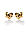 Дамски обеци сърца със златно покритие-0 снимка