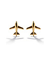 Позлатени  дамски обеци  Самолети-0 снимка