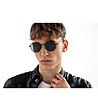 Черни unisex слънчеви очила с нестандартна форма-2 снимка