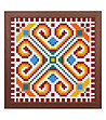 Мозайка с пиксели - Българска шевица, 48x48 пиксела, с рамка - Мотив 2-0 снимка