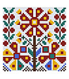 Мозайка с пиксели - Българска шевица, 48x48 пиксела - Мотив 3-0 снимка