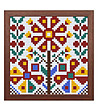Мозайка с пиксели - Българска шевица, 48x48 пиксела, с рамка - Мотив 3-0 снимка