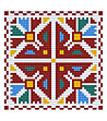 Мозайка с пиксели - Българска шевица, 48x48 пиксела - Видински мотив-0 снимка