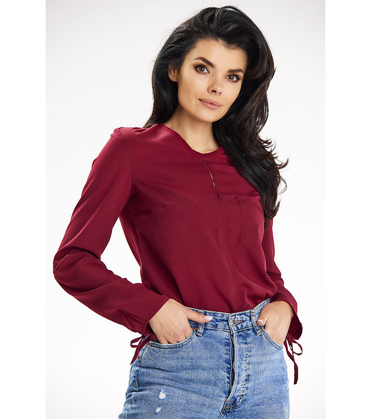 Дамска блуза в червен нюанс Ellen снимка