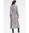 Рокля в черно и бяло с принт и копчета Flora-2 снимка