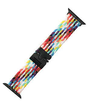 Многоцветна текстилна каишка за  Apple Watch 42/44/45/49 mm снимка