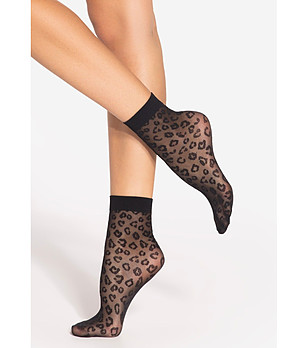 Чорапи с леопардов десен SPRING VIBES снимка