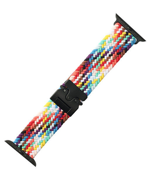 Многоцветна текстилна каишка за  Apple Watch 42/44/45/49 mm снимка