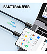 Кабел за зареждане USB-C - USB-C  в тъмносиньо-1 снимка