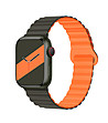 Каишка за Apple Watch в черно и оранжево  42/44/45/49 mm -2 снимка