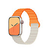 Каишка за Apple Watch в бежово и оранжево  42/44/45/49 mm -1 снимка