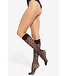 Фигурални 3/4 чорапи в черно 20 DEN Trendy Line 14 -3 снимка