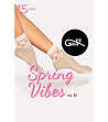 Къси дамски чорапи с флорални мотиви Spring Vibes 10 15 DEN-3 снимка