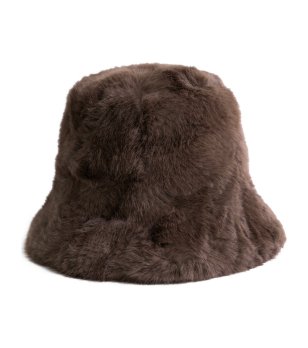 Дамска кафява шапка Bucket снимка