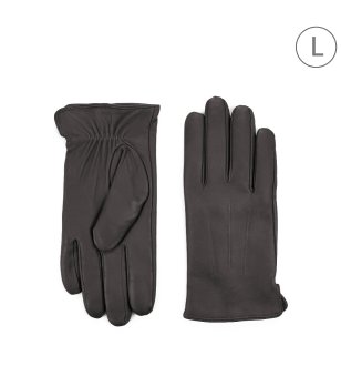 Unisex сиви кожени ръкавици Derrel снимка