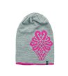Дамска зимна шапка в сиво и розово-0 снимка