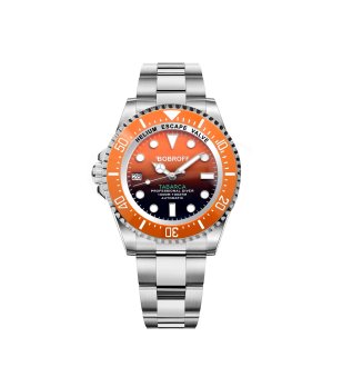 Мъжки часовник в сребристо и оранжево за гмуркане Tabarca Diver снимка