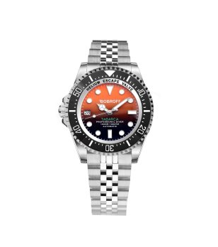 Автоматичен сребрист мъжки часовник с черен безел Tabarca снимка