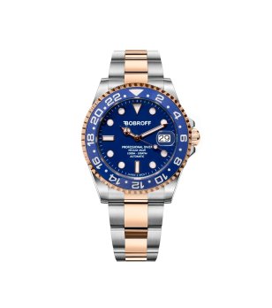 Автоматичен часовник за гмуркане в сребристо и златисто снимка