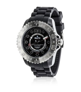 Автоматичен черен мъжки часовник със сребрист безел Hero снимка