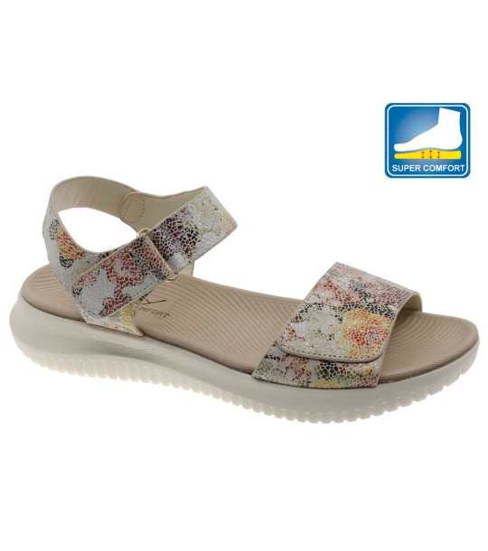 Дамски сандали с цветен принт снимка