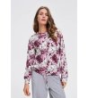 Дамски суитшърт с флорален принт-1 снимка