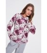 Дамски суитшърт с флорален принт-4 снимка