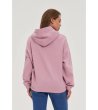 Дамски розов суитшърт с качулка-2 снимка