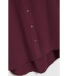 Дамска риза в бордо с копчета-4 снимка