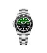 Сребрист мъжки часовник със зелен циферблат Tabarca-0 снимка