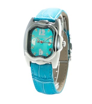 Аналогов мъжки часовник в сребристо и тюркоаз снимка