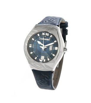 Унисекс часовник в тъмносиньо и сребристо снимка