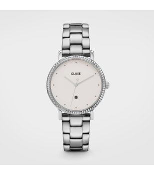 Дамски аналогов часовник в сребристо снимка