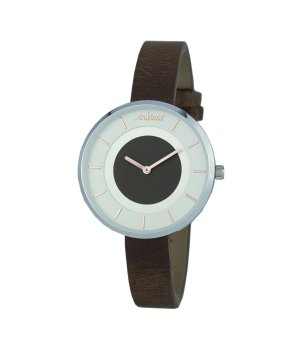 Дамски кварцов часовник с кожена каишка снимка