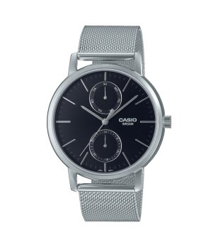 Аналогов сребрист часовник с хронограф снимка