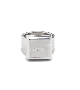 Гравиран сребрист пръстен с правоъгълник размер 11 снимка