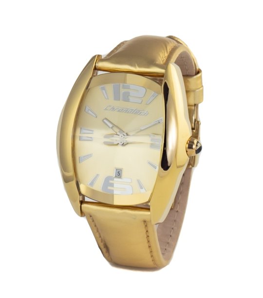 Аналогов унисекс часовник в златисто снимка