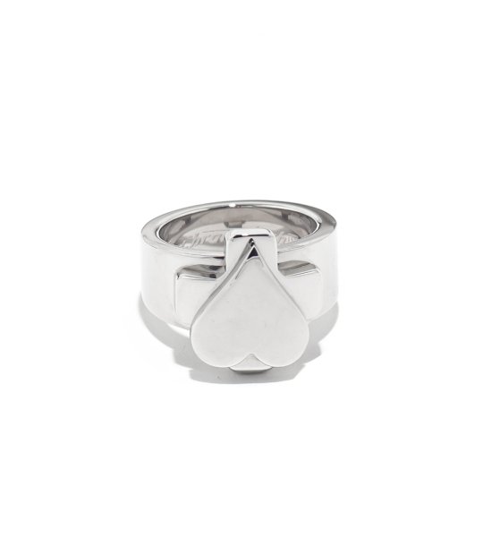 Сребрист пръстен със сърце размер 13 снимка