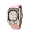 Аналогов часовник с кожена каишка в розово-0 снимка