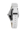 Аналогов унисекс часовник в сребристо с бяла каишка-1 снимка